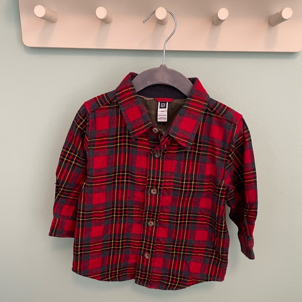 Baby Gap Plaid Button Up Shirt